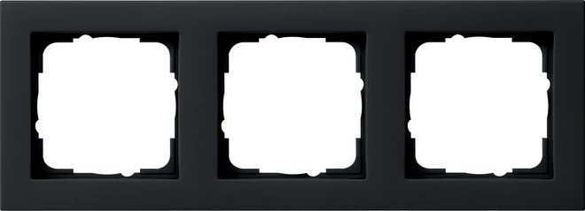 GIRA 021309 E2 3-keret fekete vízszintesés függőleges