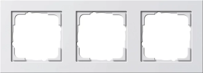 GIRA 021329 E2 keret 3-es fényes fehér vízszintes és függőleges műanyag