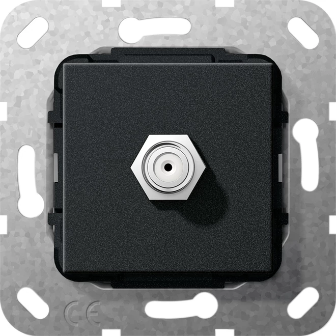 GIRA 565010 SAT F aljzat dugaszford. betét matt fekete