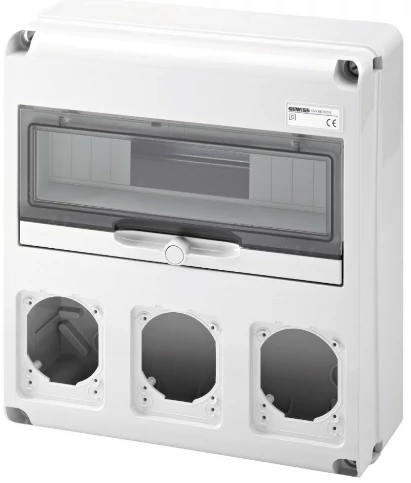 GEWISS GW68005N Kombinációs doboz 12mod. 3 dughely IP65