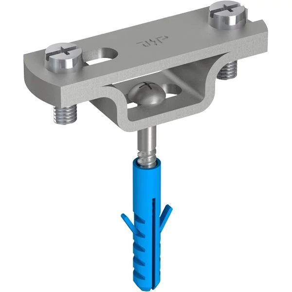 J.P 2037 Vezetéktartó lapos szalagokra 8mm dübellel acél-horg.