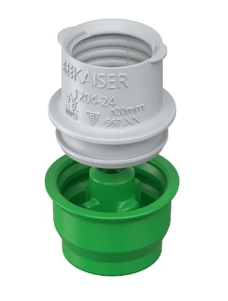 KAISER 1204-24 Zsalu bevezető Vég- és átvezető hüvelyek 2-részes 20mm