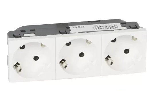 LEGRAND 077253 Mosaic 162/3 fehér dugalj 3-as