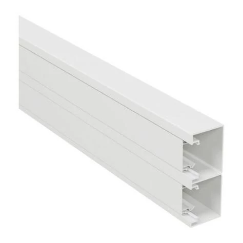 LEGRAND 638040 Kábelcsatorna 130x50 mm, merev fedéllel, bepattintható 45-ös szerelvényhez, fehér