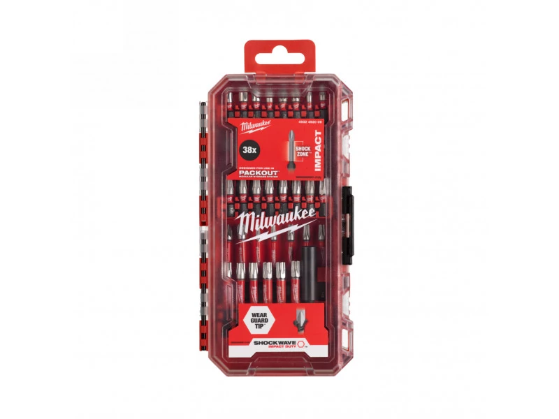 MILWAUKEE 4932492009 Bitkészlet 38 darabos Shockwave - 1 db