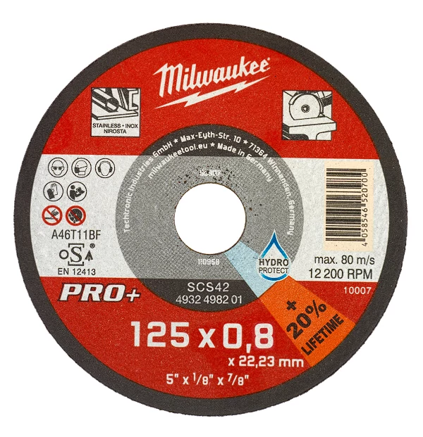 MILWAUKEE 4932498201 Vágókorong fémhez 125X0.8 PRO+ /1db