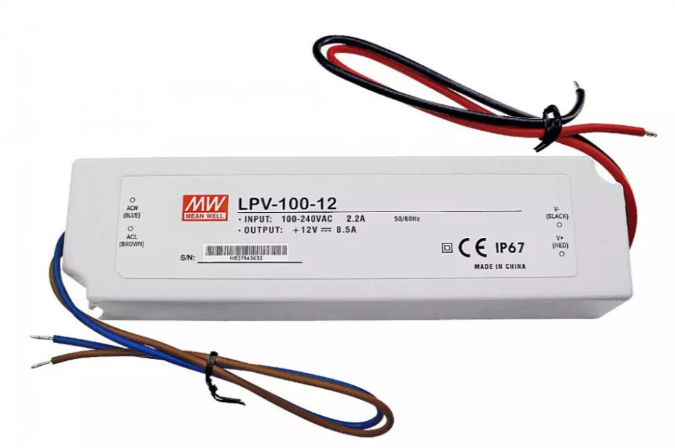 MEAN WELL LPV-100-12 LED tápegység 100W/12V/0-8,5A