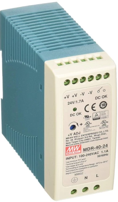 MEAN WELL MDR-40-24 tápegység 40W/24V/ 1,7A 230/24VDC
