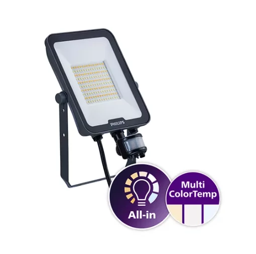 PHILIPS BVP167 LED60/830_40_65 PSU 50W SWB  MDU CE LED fényvető+mozgásérzékelő 6000lm 3000-6500K IP65 