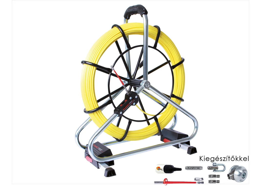 RUNPOTEC 100630 Berudaló Profi Set (kiegészítő talppal) 60 méter, üvegszál átmérő 6mm