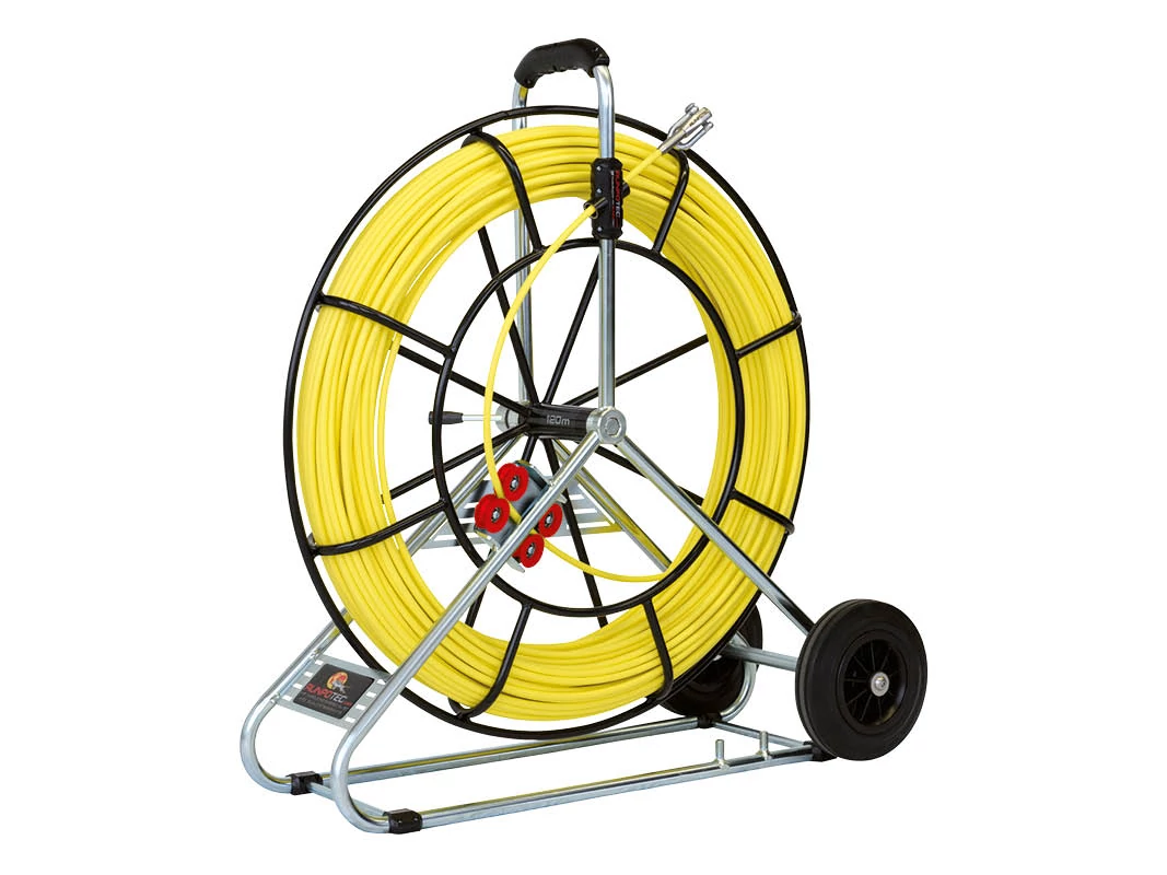 RUNPOTEC 100770 Berudaló állvány, kerekes, 50 m, üvegszál átmérő 7,5 mm