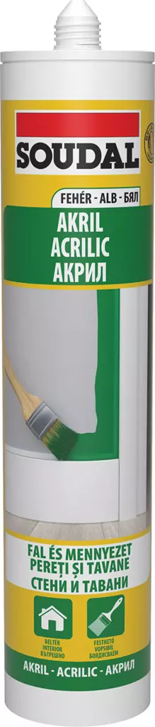 SOUDAL 154565 Akril szilikon fehér festhető 280 ml