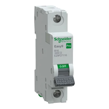 SCHNEIDER EZ9F27116 EASY9 PRO Kismegszakító 6kA, 1P, B, 16A