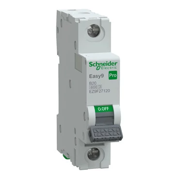 SCHNEIDER EZ9F27120 EASY9 PRO Kismegszakító 6kA, 1P, B, 20A