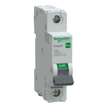 SCHNEIDER EZ9F57150 EASY9 PRO Kismegszakító 6kA, 1P, C, 50A