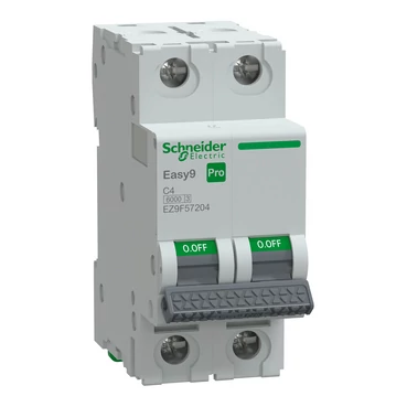 SCHNEIDER EZ9F57204 EASY9 PRO Kismegszakító 6kA, 2P, C, 4A