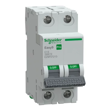 SCHNEIDER EZ9F57213 EASY9 PRO Kismegszakító 6kA, 2P, C, 13A