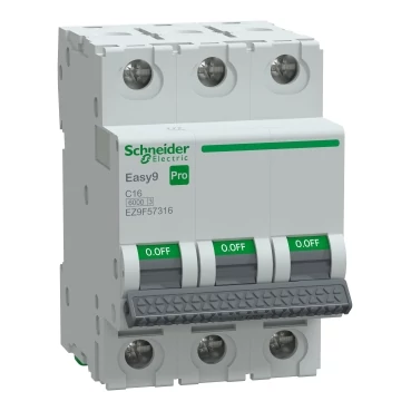 SCHNEIDER EZ9F57316 EASY9 PRO Kismegszakító 6kA, 3P, C, 16A
