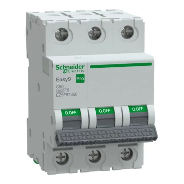 SCHNEIDER EZ9F57350 EASY9 PRO Kismegszakító 6kA, 3P, C, 50A