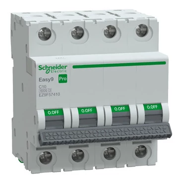 SCHNEIDER EZ9F57410 EASY9 PRO Kismegszakító 6kA, 4P, C, 10A