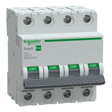 SCHNEIDER EZ9F57416 EASY9 PRO Kismegszakító 6kA, 4P, C, 16A