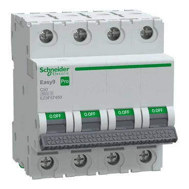 SCHNEIDER EZ9F57450 EASY9 PRO Kismegszakító 6kA, 4P, C, 50A