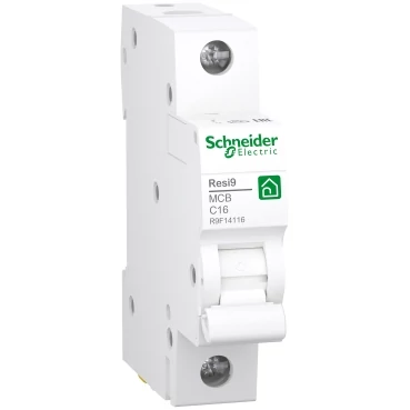 SCHNEIDER R9F14116 Resi R9 Kismegszakító 1P, 16A, 4,5kA C karakterisztika