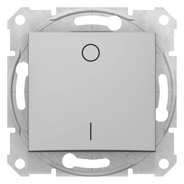 SCHNEIDER Sedna 0200160 102 2-pólusú kapcsoló aluminium süllyesztett