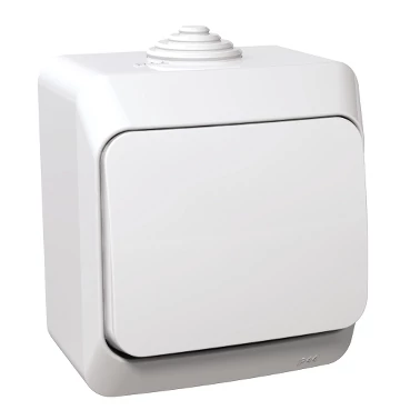 SCHNEIDER WDE000510 Egypólusú kapcsoló Cedar Plus PRODAX IP44 fehér HYDRA