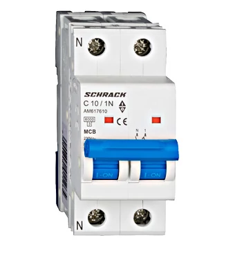 SCHRACK AM617610 Kismegszakító AMPARO 6kA, C 10A, 1+N
