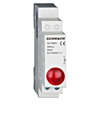 SCHRACK AZ106801 Jelzőlámpa LED-del AMPARO, piros 230V AC