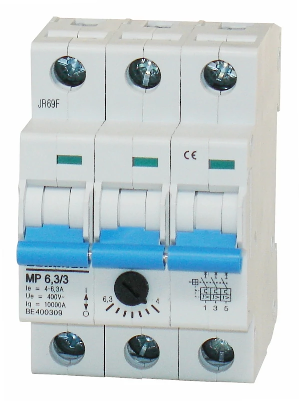 SCHRACK BE400309 Motorvédőkapcsoló 4,0-6,3A, 3 pólusú, 3KE