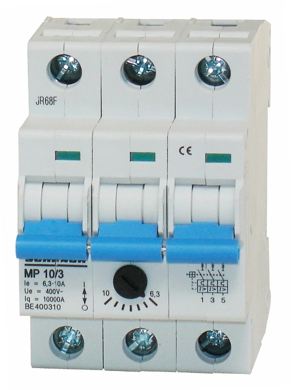 SCHRACK BE400310 Motorvédőkapcsoló 6,3A-10,0A, 3 pólusú, 3KE
