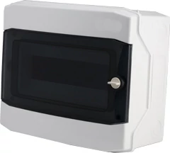 SCHRACK BK080202 Falonkívüli kiselosztó 1 soros, 12KE, átlátszó ajtó, IP65