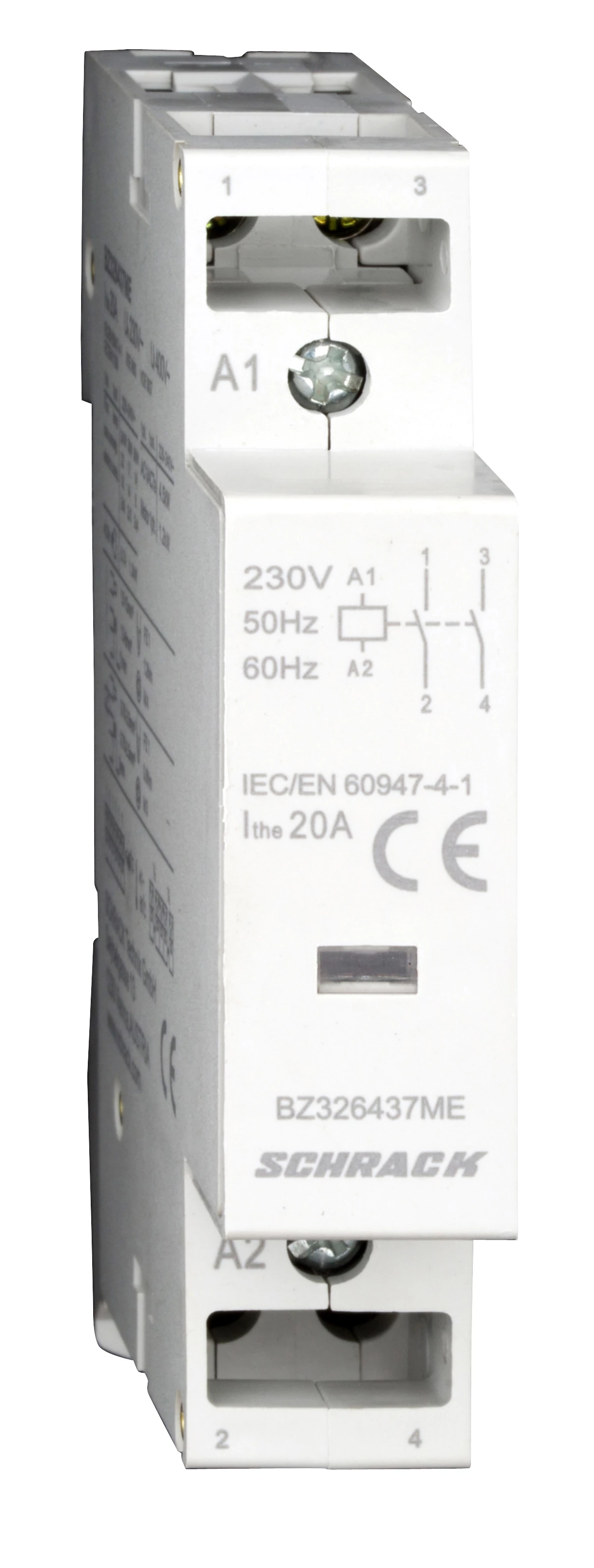 SCHRACK BZ326437ME AMPARO sorbeépíthető mágneskapcsoló 20A, 2z, 230V, AC, 1KE