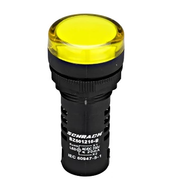 SCHRACK BZ501216-B Kompakt jelzőlámpa, LED, 230V AC/DC, sárga