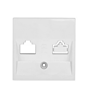 SCHRACK EV104003 Fedlap 1xRJ45 Toolless Line aljzatmodulhoz, fehér