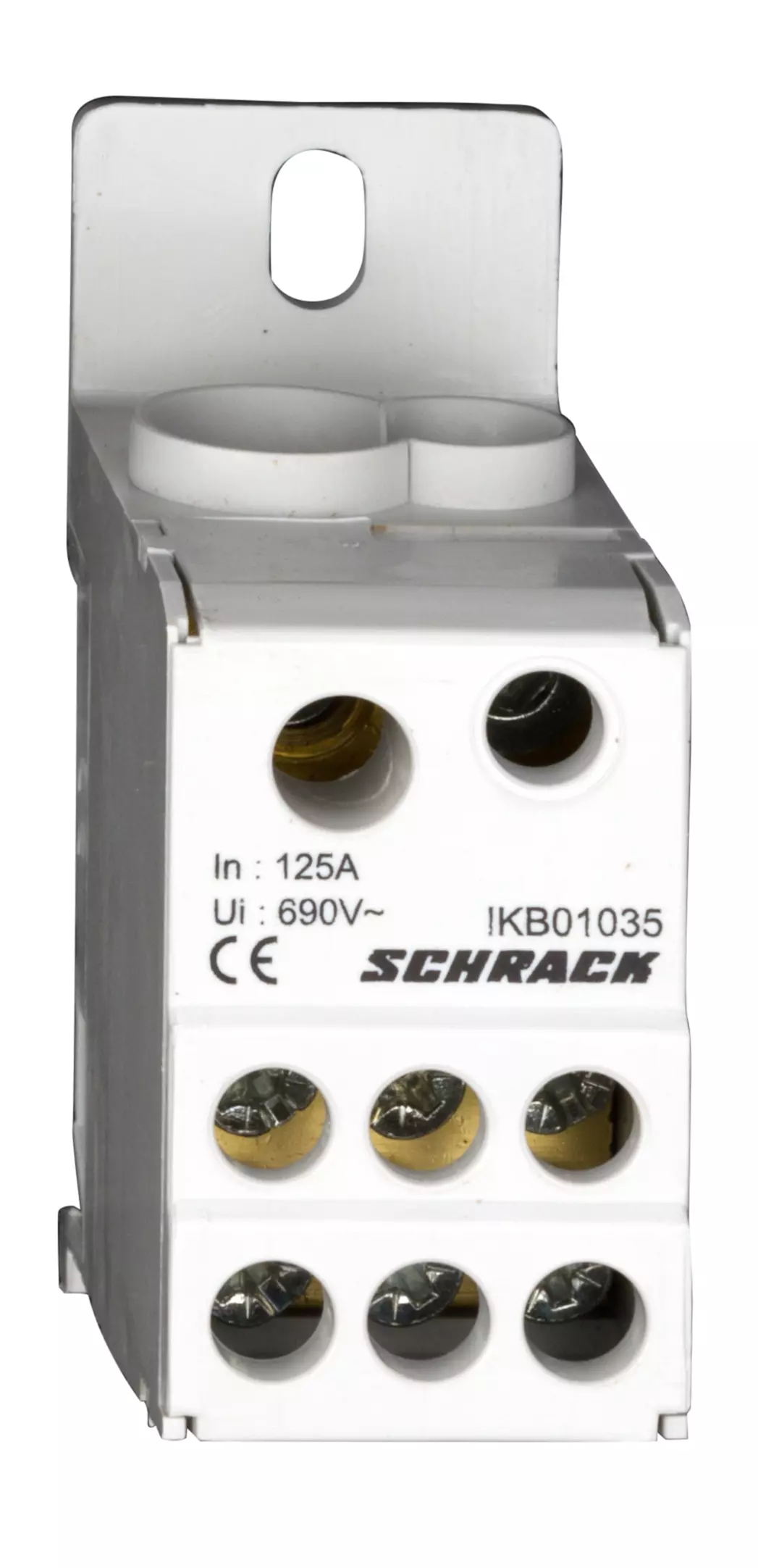 SCHRACK IKB01035 Csatlakozó blokk, 1 pólusú, be 1x35mm2, ki 6x16mm2