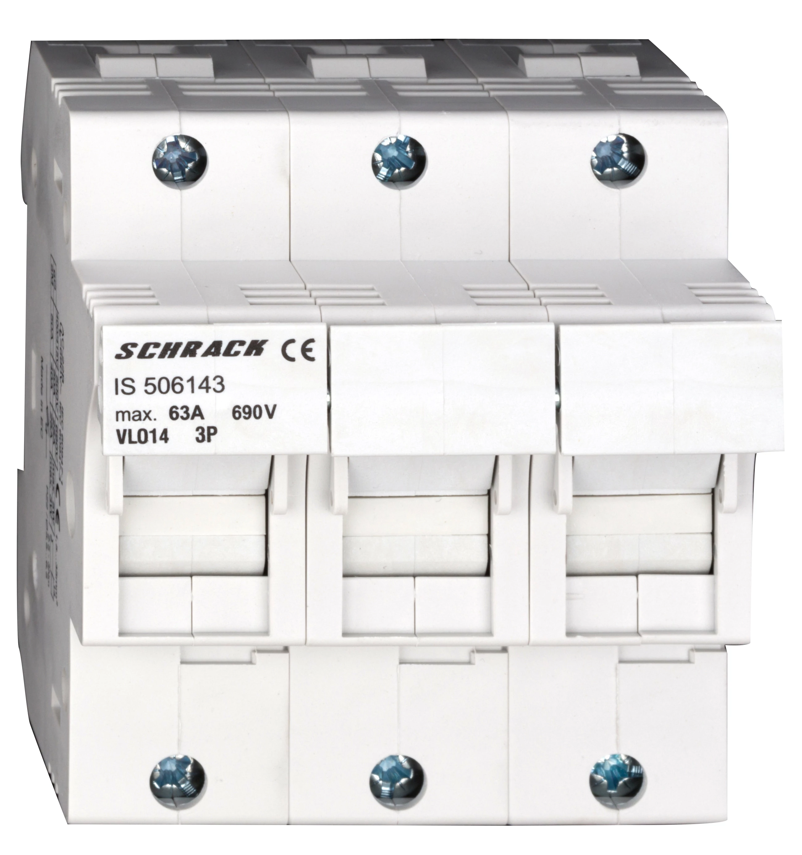 SCHRACK IS506143 Biztosítós szakaszoló kapcsoló, 14x51mm, 3 pólusú, 50A