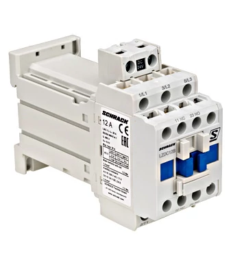 SCHRACK LZDC12B5 Mágneskapcsoló 3p, CUBICO Classic, 5,5kW, 12A, 1z+1ny, 24VDC