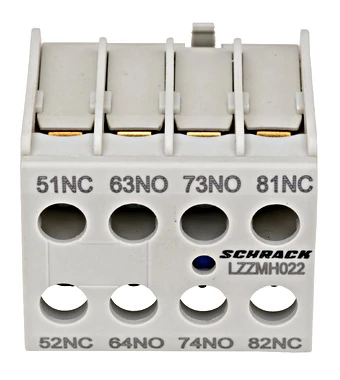 SCHRACK LZZMH022 Segédérintkező, mellső, CUBICO Mini, 2z+2ny