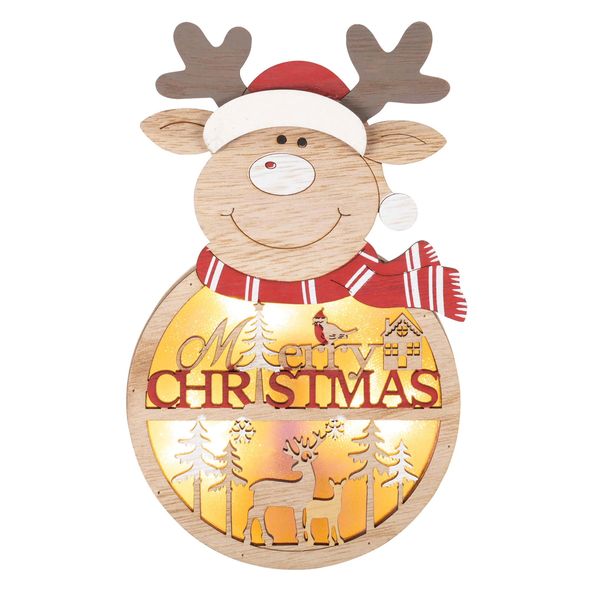 SOMOGYI KLW 21 R Fa ablak/ajtó dísz, rénszarvas