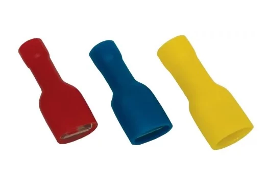 TRACON STCSH6 Teljesen szigetelt csúszó saru 6,3x0,8 sárga 50db/csomag