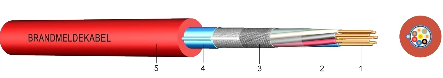 JE-H(ST)H E30-E90 4x2x0,8 225V Piros kábel