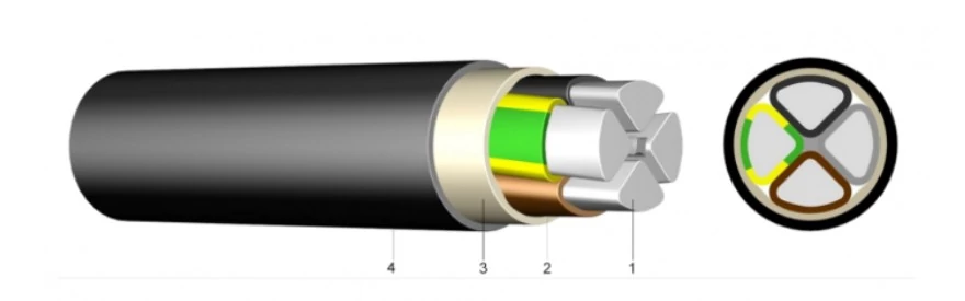 E-AYY-J 4x150mm2 Alumínium kábel