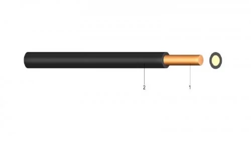 V-MCU-H07V-U 1x1,5mm2 Fekete vezeték 100m/tekercs